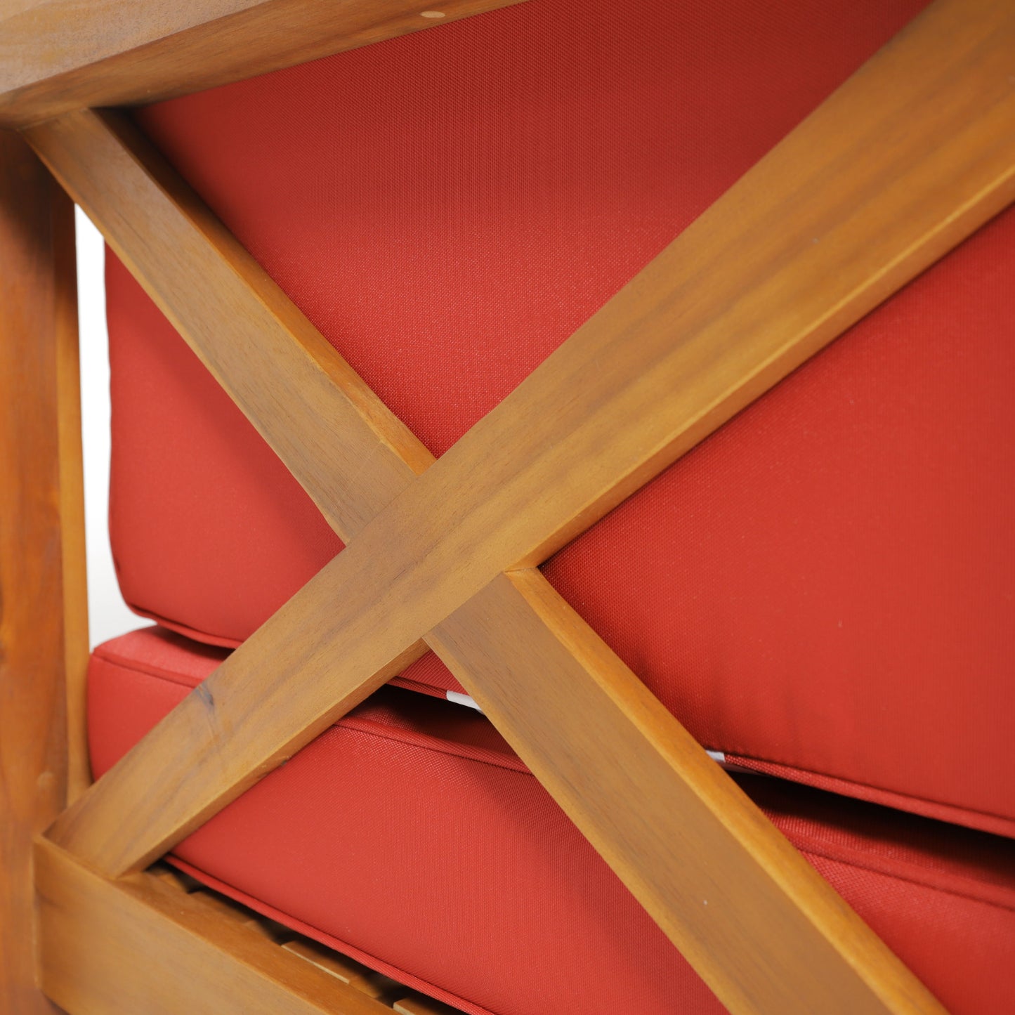 Brava - X Back Corner Bench L With Coffee Table - Red