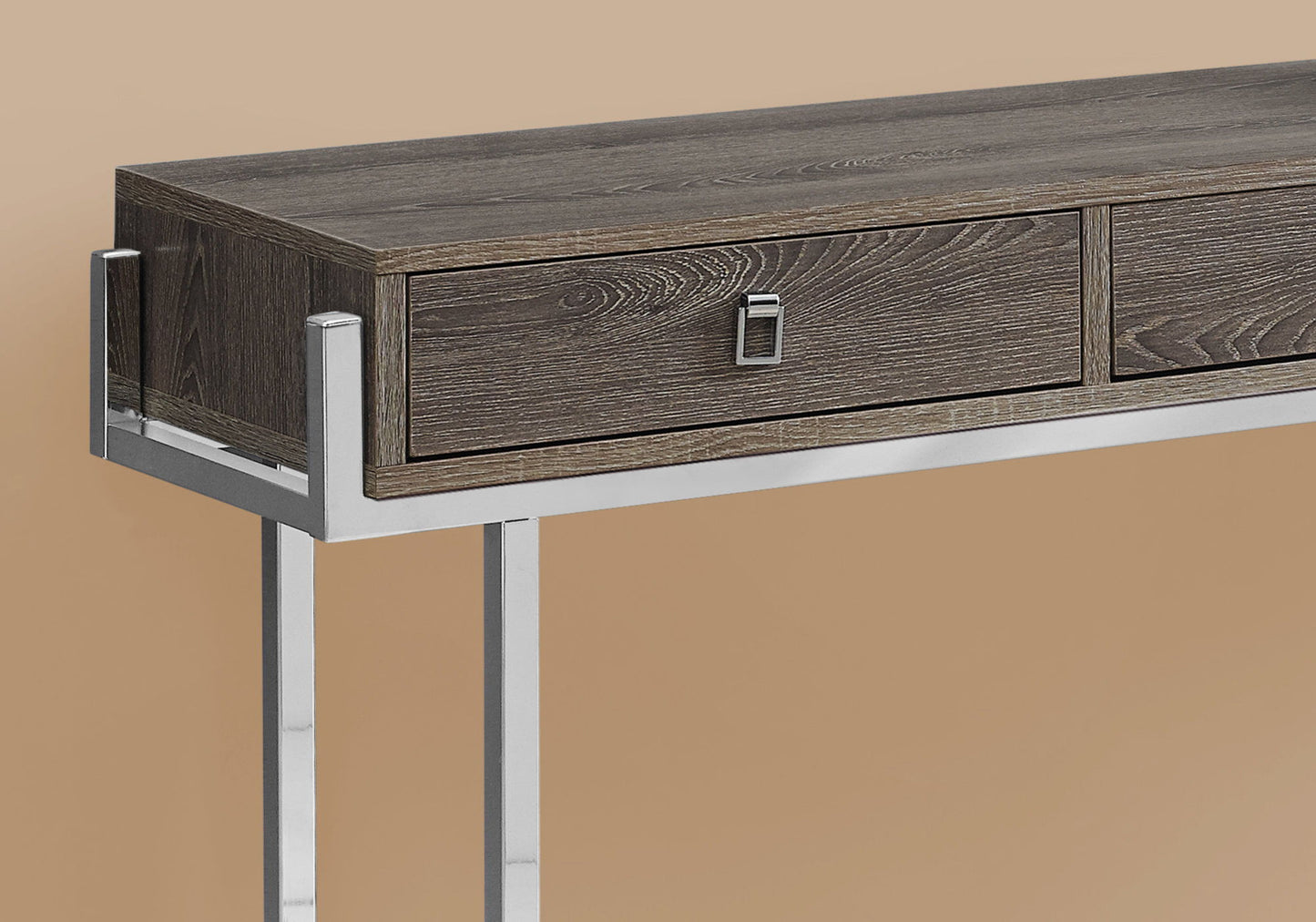 Accent Console Table For Entryway, Storage Drawer, Contemporary And Modern - Taupe