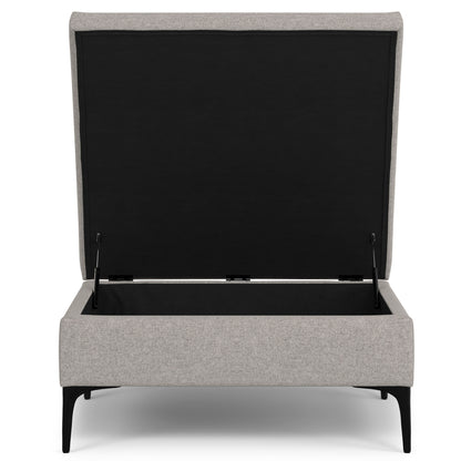 Rebecca - Coffee Table Storage Ottoman With Lift Up Lid - Gray