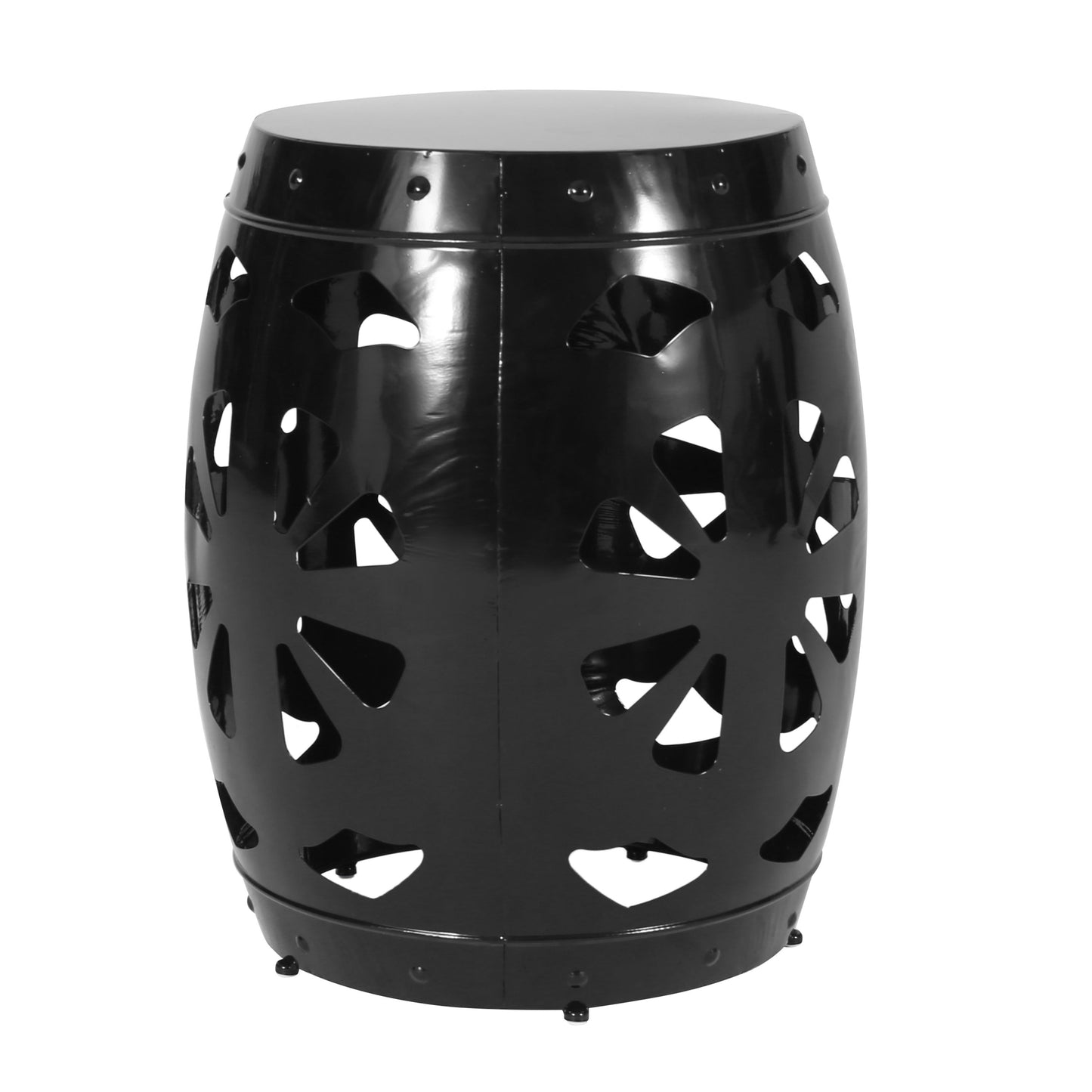 Large Metal End Table - Black