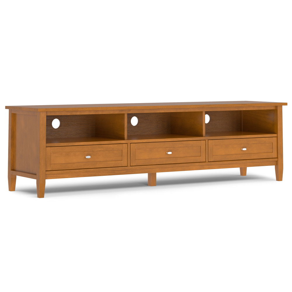 Warm Shaker - Low TV Media Stand - Light Brown
