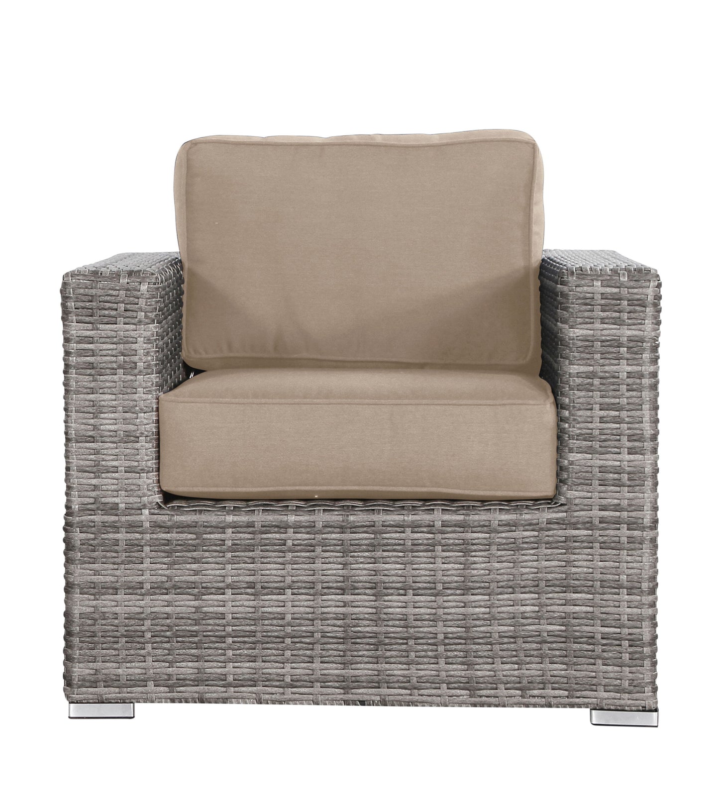 Patio Chair With Cushions, Durable Cushions - Gray Mix