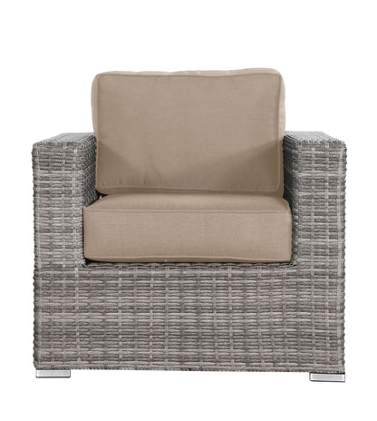 Patio Chair With Cushions, Durable Cushions - Gray Mix