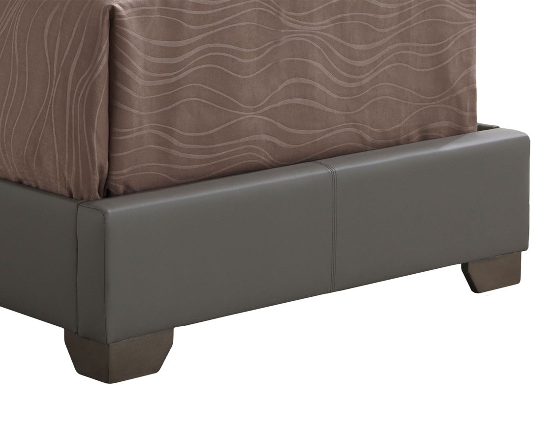 Aaron - Queen Bed - Light Gray