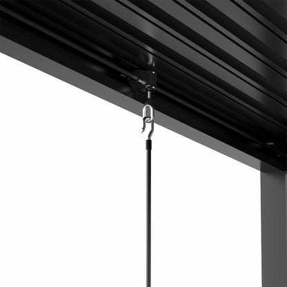 Louver Pergola Frame & Steel Louvers - Black