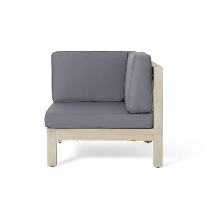 Brava - X Back Corner Chair - Light Gray