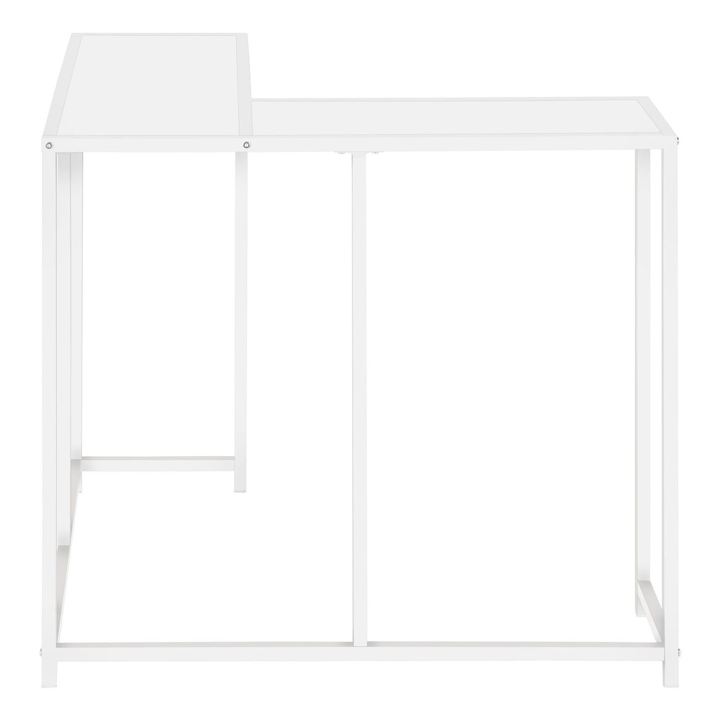 Corner Accent Console Table For Entryway, Contemporary And Modern - White