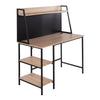Geo - Shelf Contemporary Desk - Black / Natural