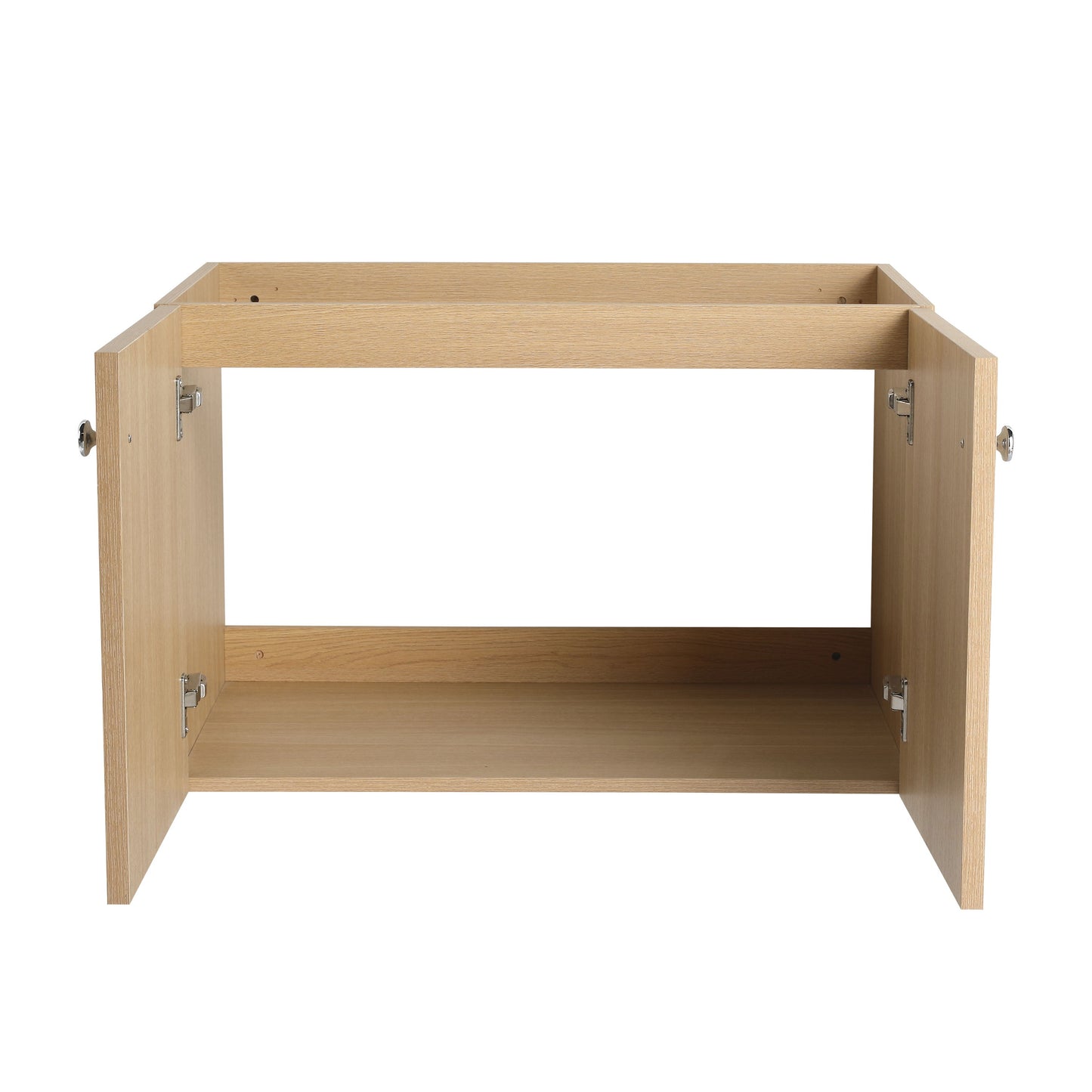 Modern 30" Wall Mounted Bathroom Vanity With Soft Closing Doors, Excluding Sink - Oak
