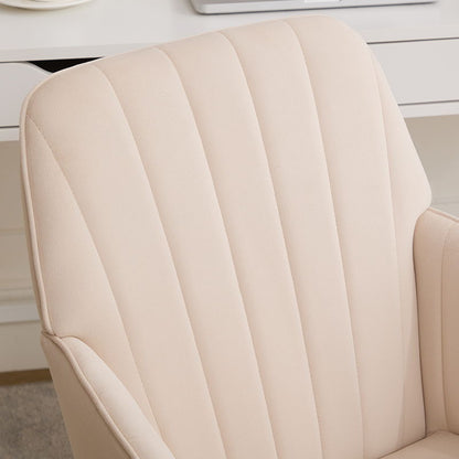 Adjustable Office Chair, Home Bedroom, Ergonomic Swivel Chair, Backrest Seat, Comfortable For Long Sitting - Khaki