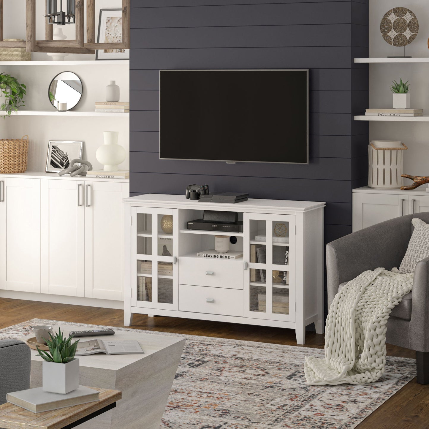 Artisan - Tall TV Media Stand - White