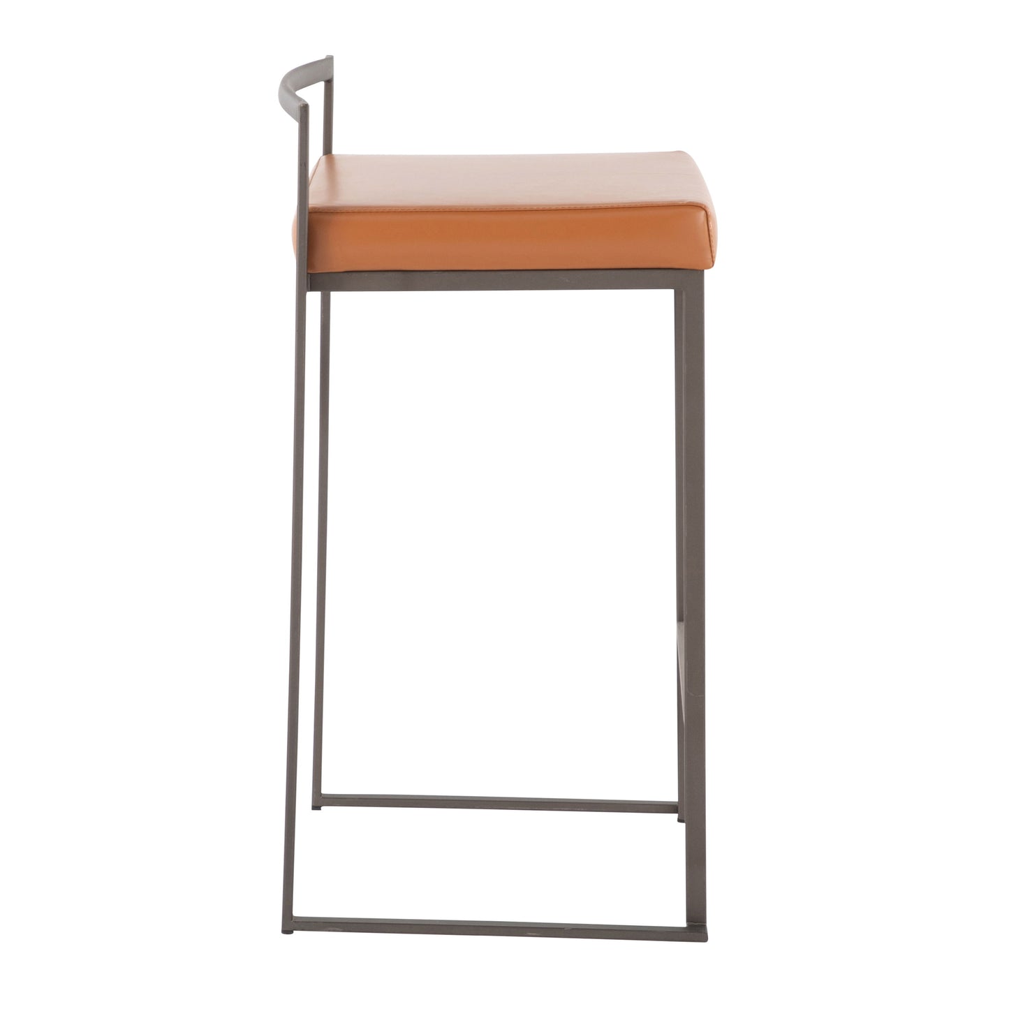 Fuji - Industrial Stackable Counter Stool (Set of 2) - Camel