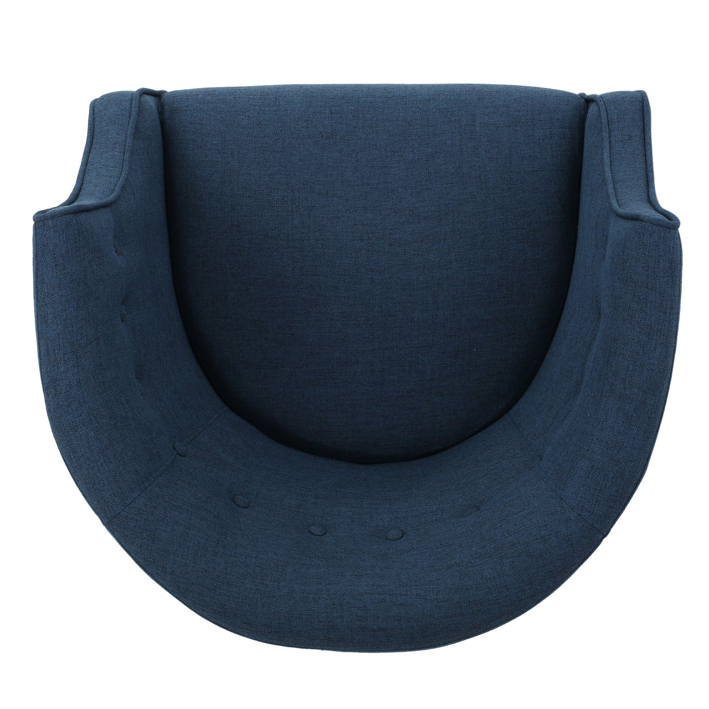 Contemporary Upholstered Club Chair With Button Tufting - Navy Blue