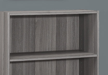 Bookshelf, Bookcase, 4 Tier, For Office, Transitional - Gray