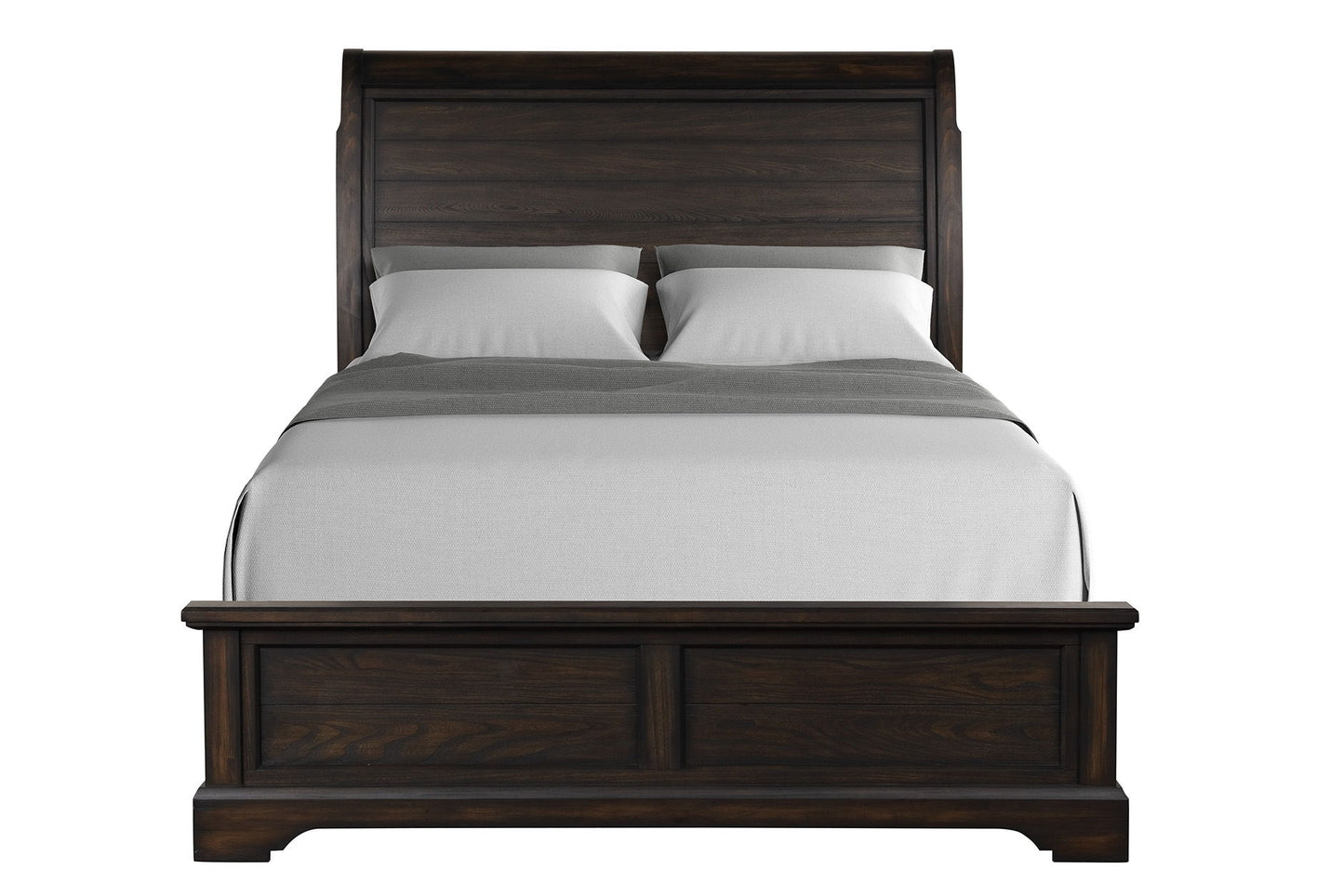 Queen Sleigh Bed - Mahogany