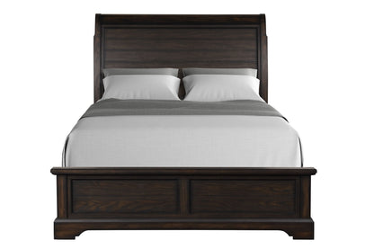 Queen Sleigh Bed - Mahogany