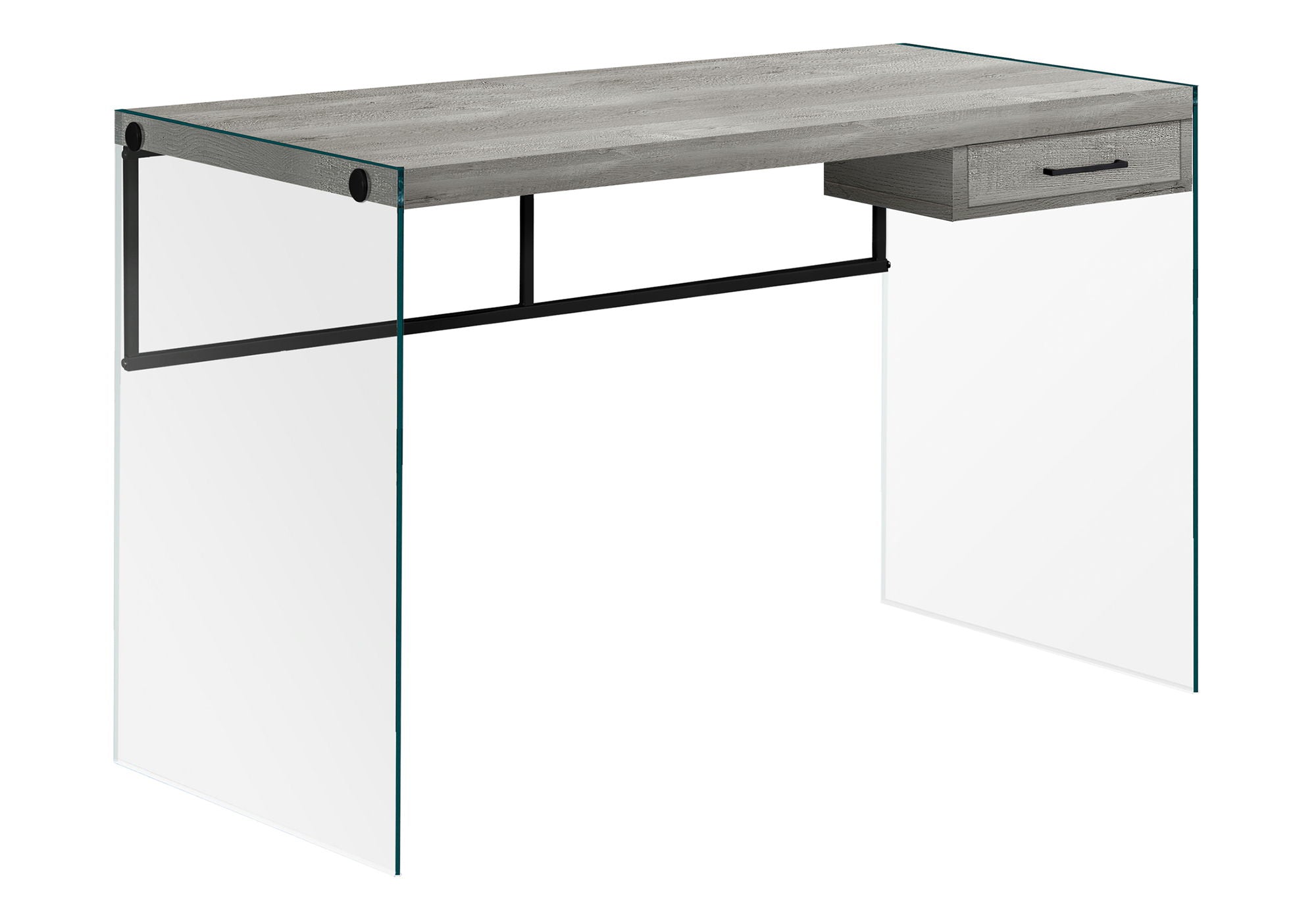 Computer Desk For Home Office, Storage Drawers, Modern - Gray