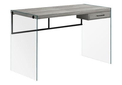 Computer Desk For Home Office, Storage Drawers, Modern - Gray