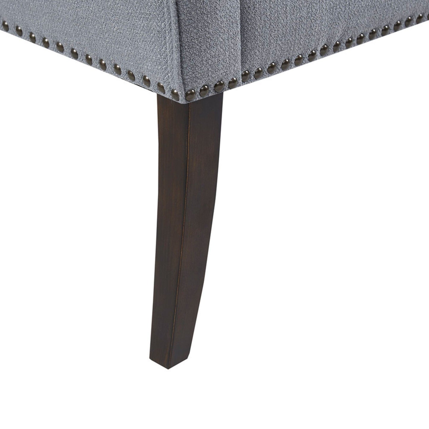 Accent Bench With Low Back And Flared Arms - Slate Blue