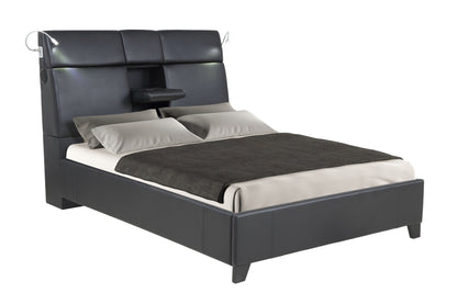 King Music Bed Touch Lighting Bluetooth Sound Beverage Tray - Black