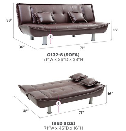 Lionel - Sofa Bed - Burgundy