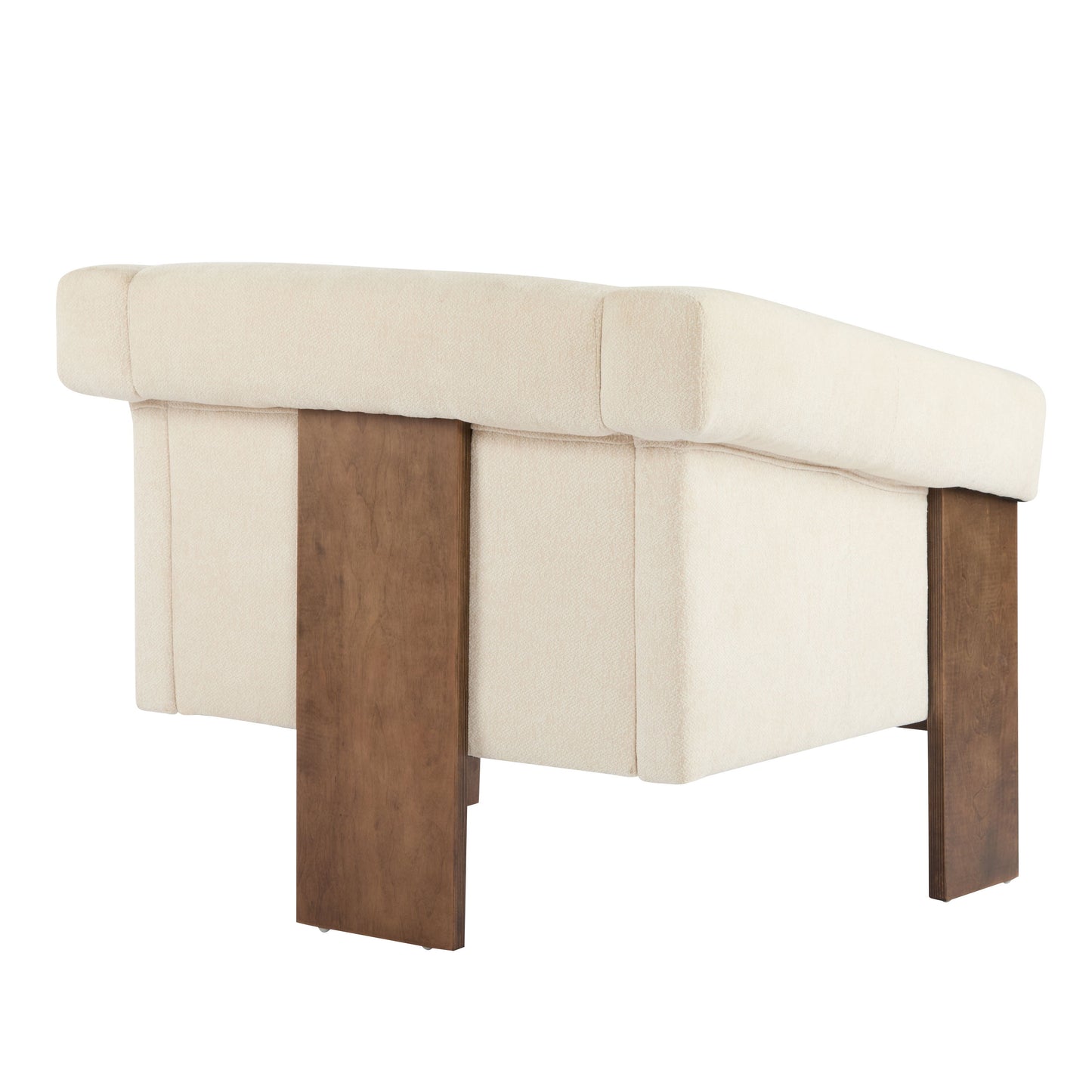 Sierra - Vintage Modern Accent Chair With Deep Cushions And Wide Armrests - Beige