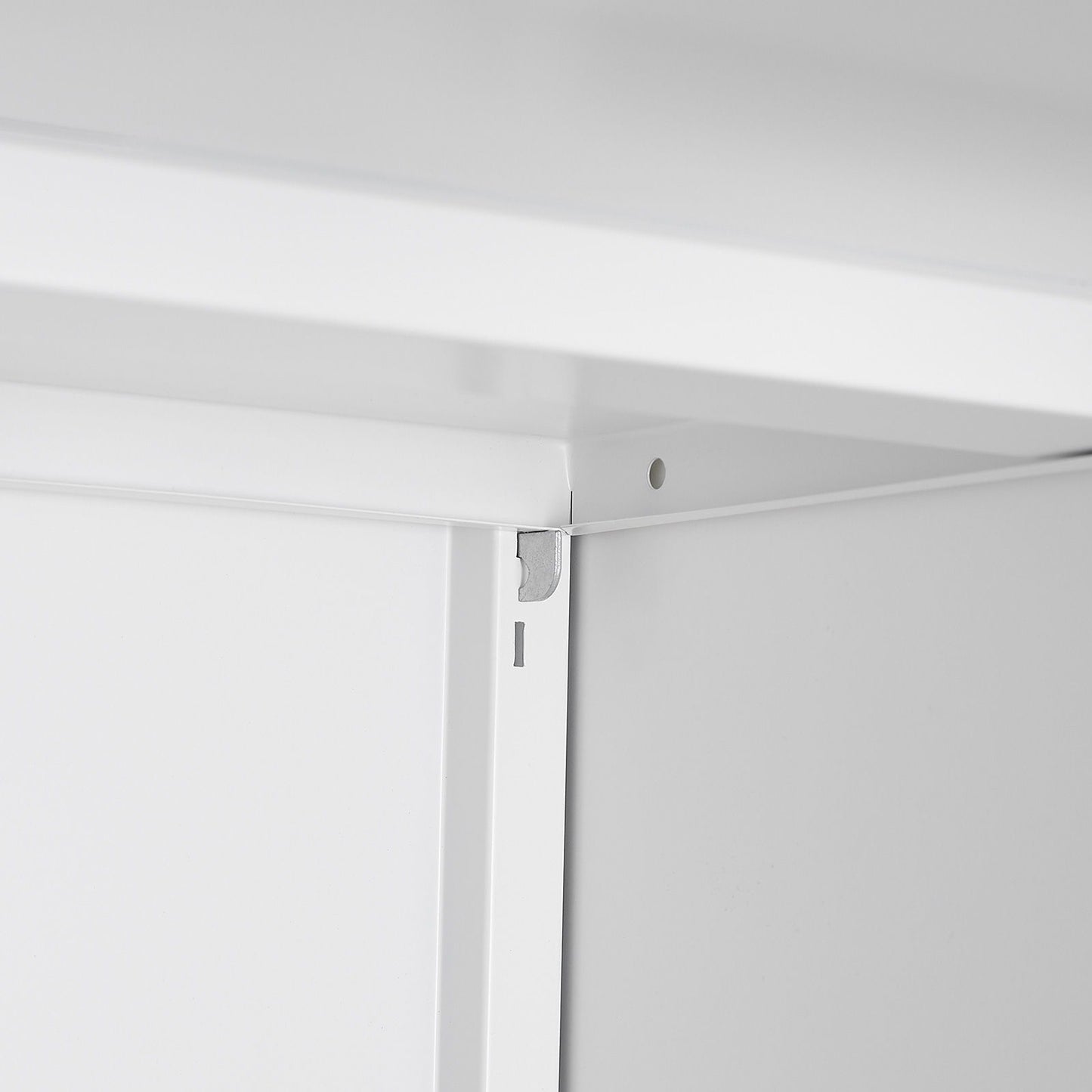 Office Furniture Copier Cabinet 2 Door Steel Copier Stand Mobile Pedestal File Printer Stand - White