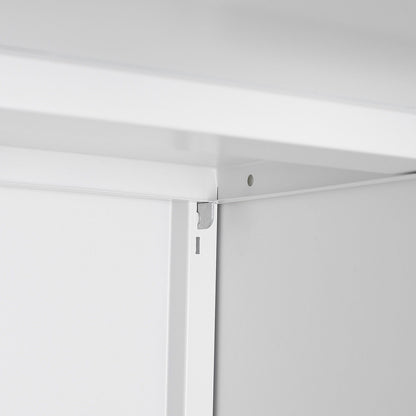 Office Furniture Copier Cabinet 2 Door Steel Copier Stand Mobile Pedestal File Printer Stand - White