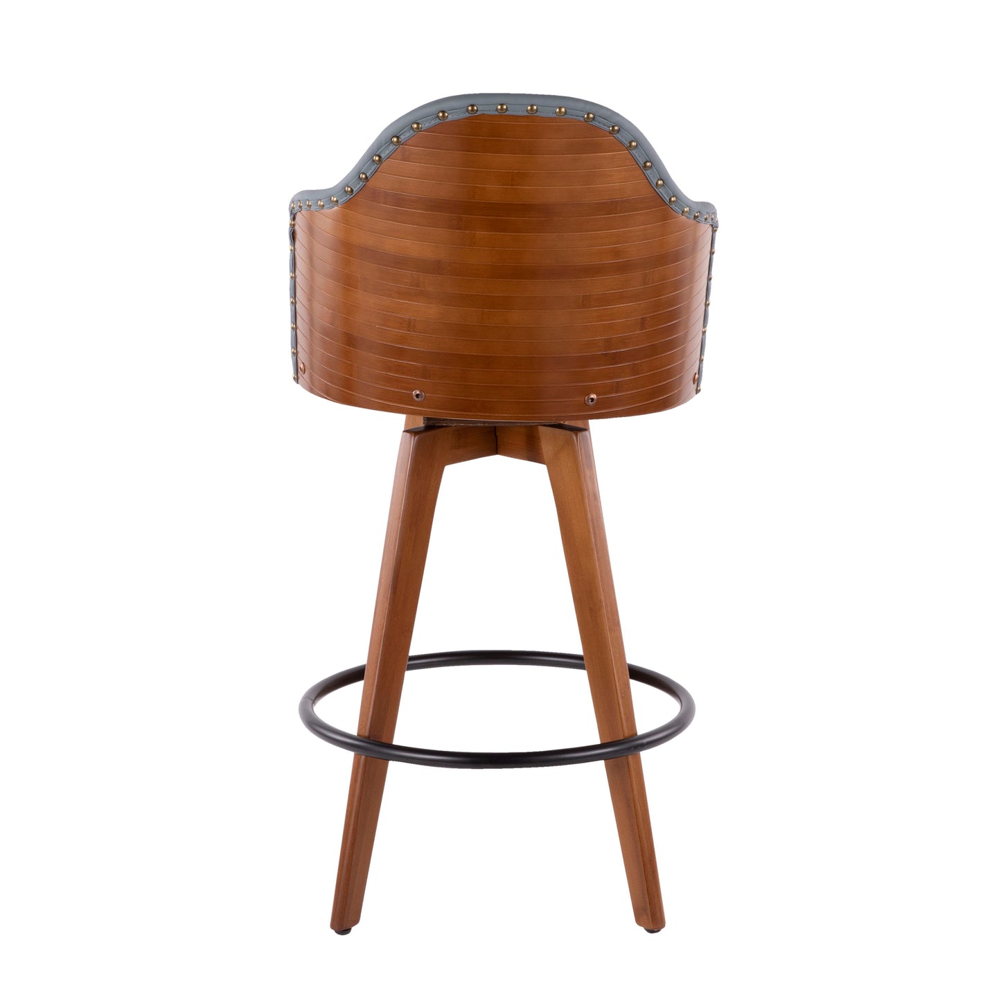 Ahoy - Mid-Century Counter Stool - Walnut / Gray
