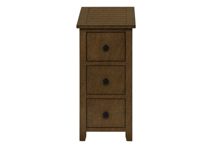Accent End Table, Storage Drawer, Transitional - Espresso