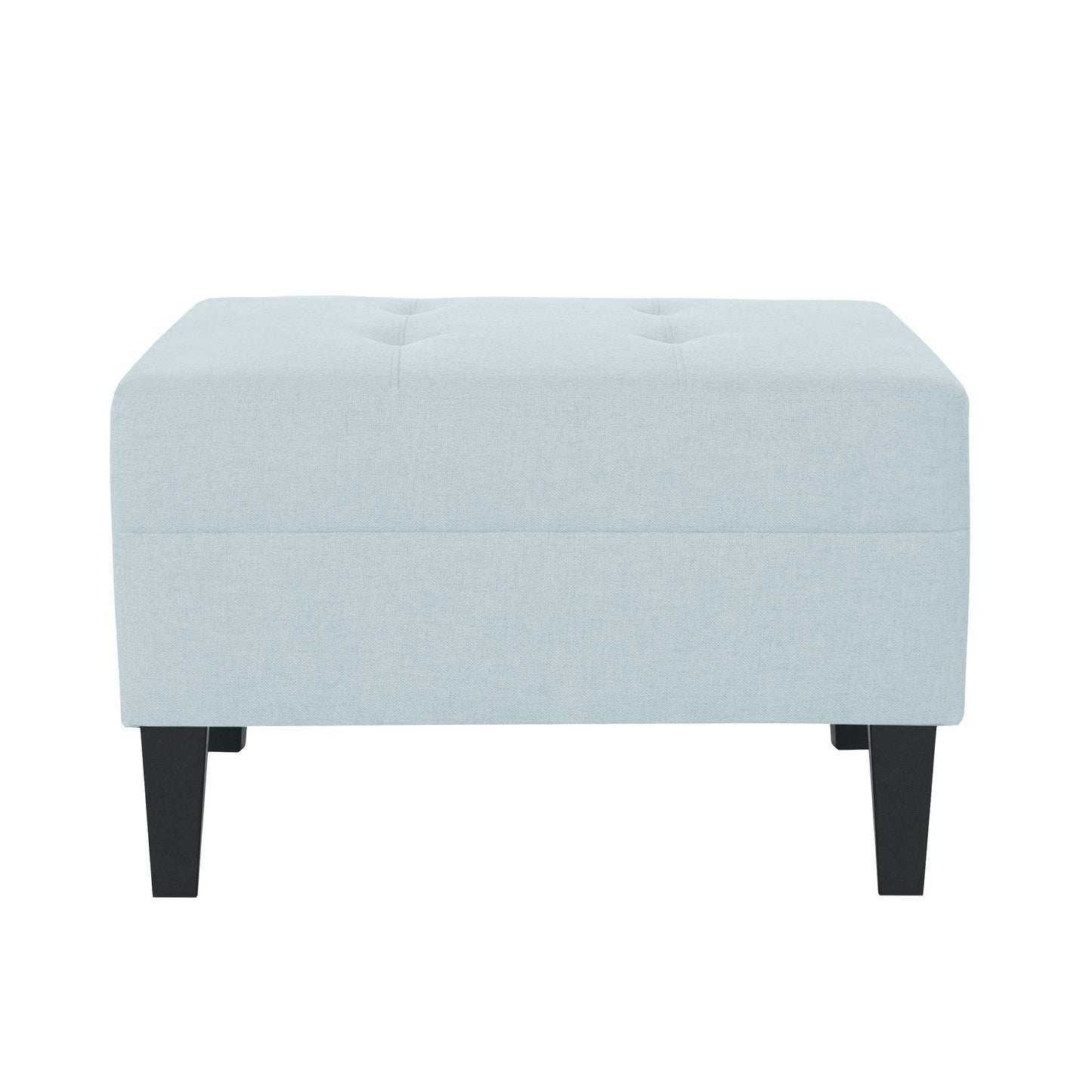 Classic Ottoman With Cushioned Top - Blue