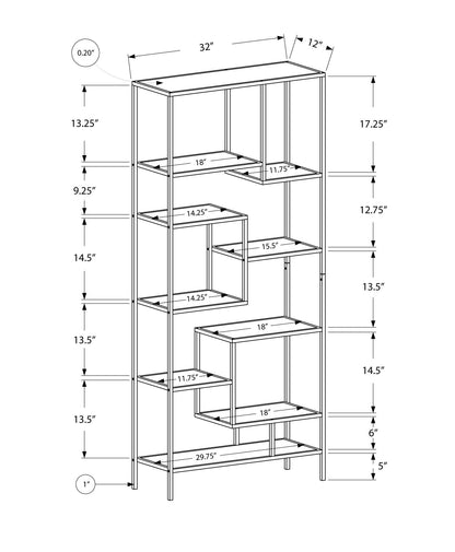 Bookshelf, Bookcase, Etagere, For Office, Contemporary & Modern - White