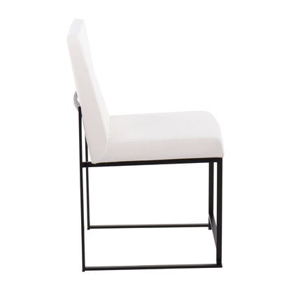 Fuji - Contemporary High Back Dining Chair (Set of 2) - Black / White