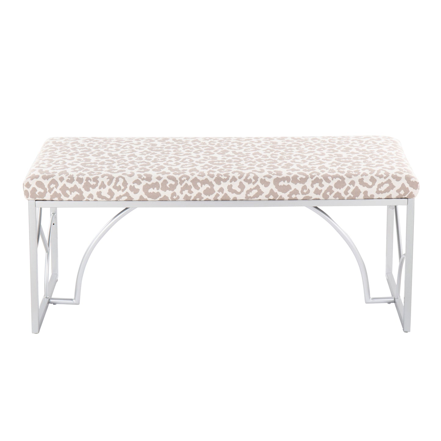 Constellation - Contemporary Bench - Silver / Gray Leopard