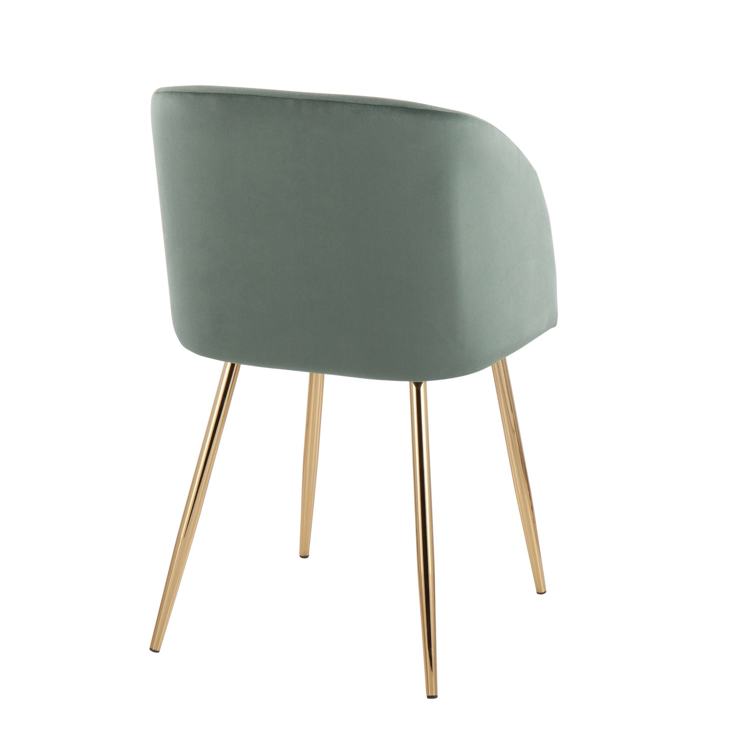 Fran - Contemporary Chair (Set of 2) - Gold / Sage Green