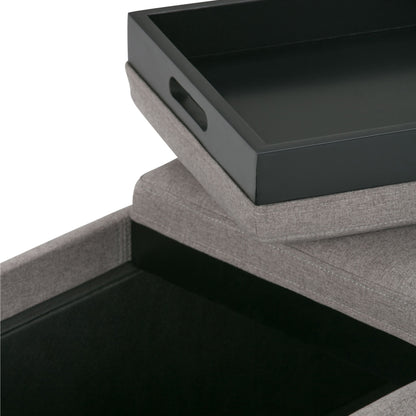 Avalon - Storage Ottoman - Cloud Gray