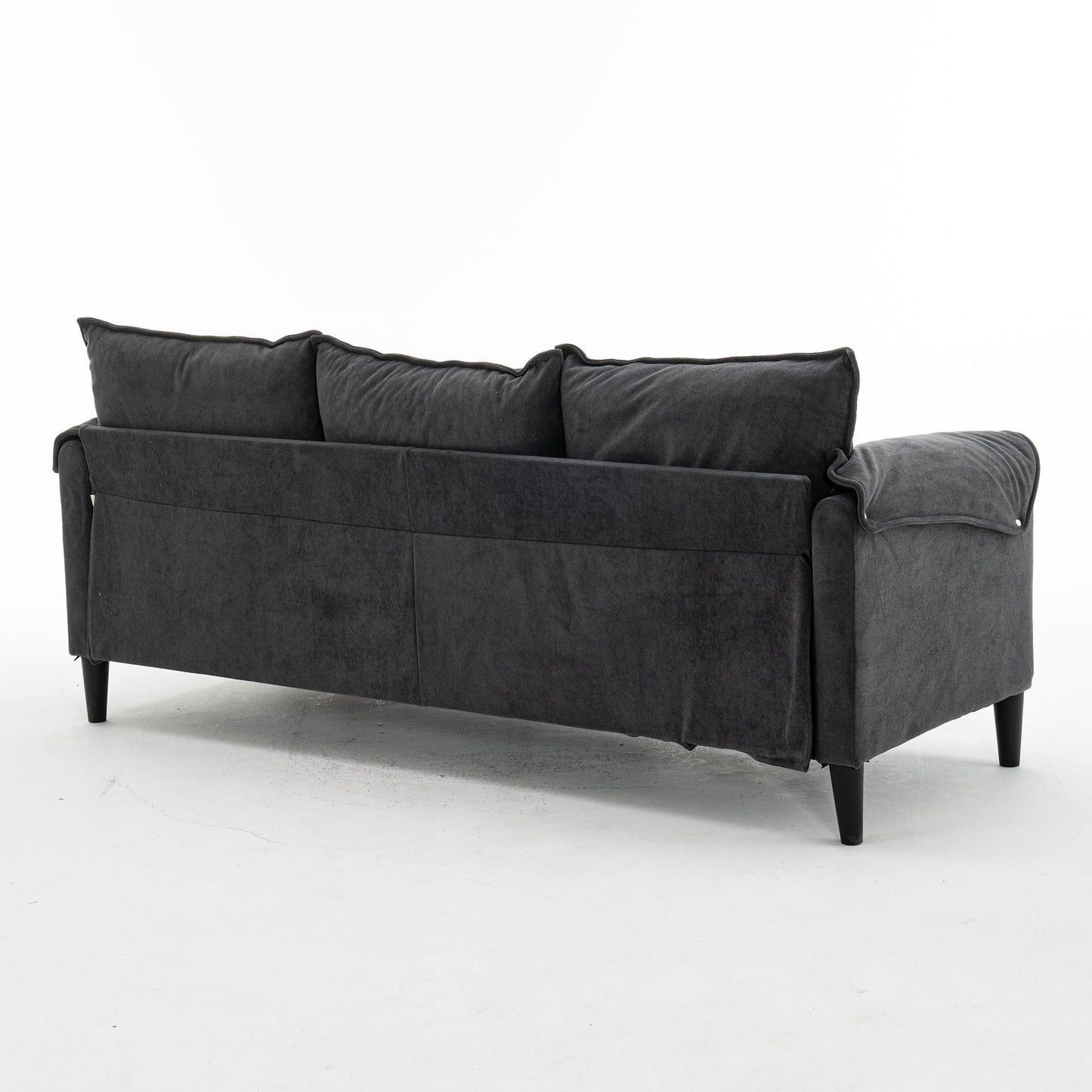 Convertible Combination Sofa, Sofa L Shaped, Sofa With Footstools With Storage Sofa For Living Room, Living Room 3 Seater Combination Sofa - Gray