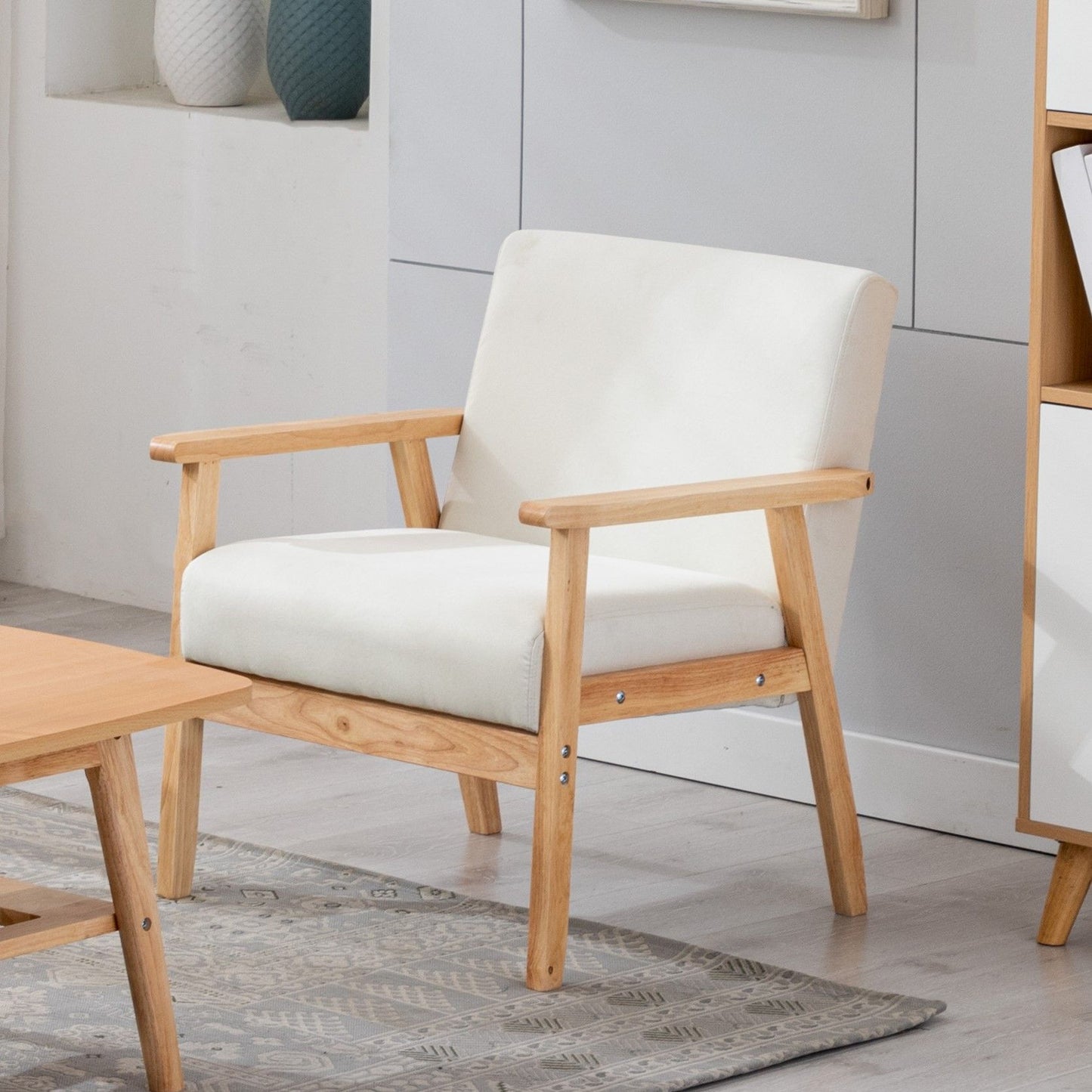 Bahamas - Linen Fabric Chair - Beige