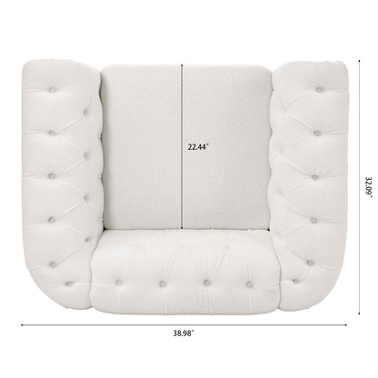 1 Seater Sofa For Living Room - White