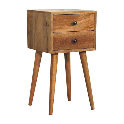 Mini 2 Drawer Nightstand - Oak