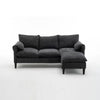 Convertible Combination Sofa, Sofa L Shaped, Sofa With Footstools With Storage Sofa For Living Room, Living Room 3 Seater Combination Sofa - Gray