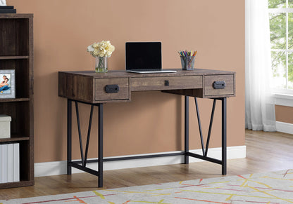 Computer Desk For Home Office, Laptop, Storage Drawers, Transitional - Brown