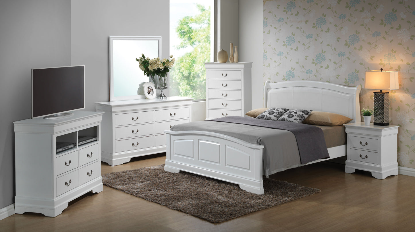 King Elegant Bed - White