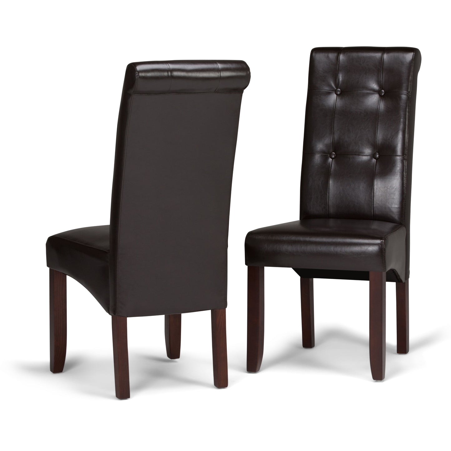 Cosmopolitan - Deluxe Tufted Parson Chair (Set of 2) - Tanners Brown