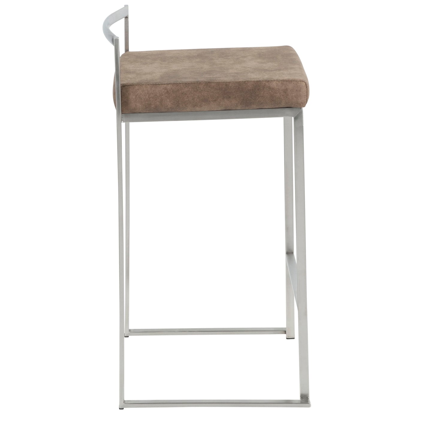 Fuji - Contemporary Stackable Counter Stool (Set of 2) - Brown