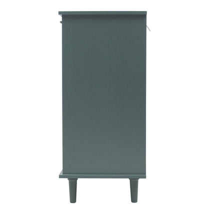 3 Door 3 Drawer Cabinet, American Furniture, Suitable For Bedroom, Living Room, Study - Dark Green