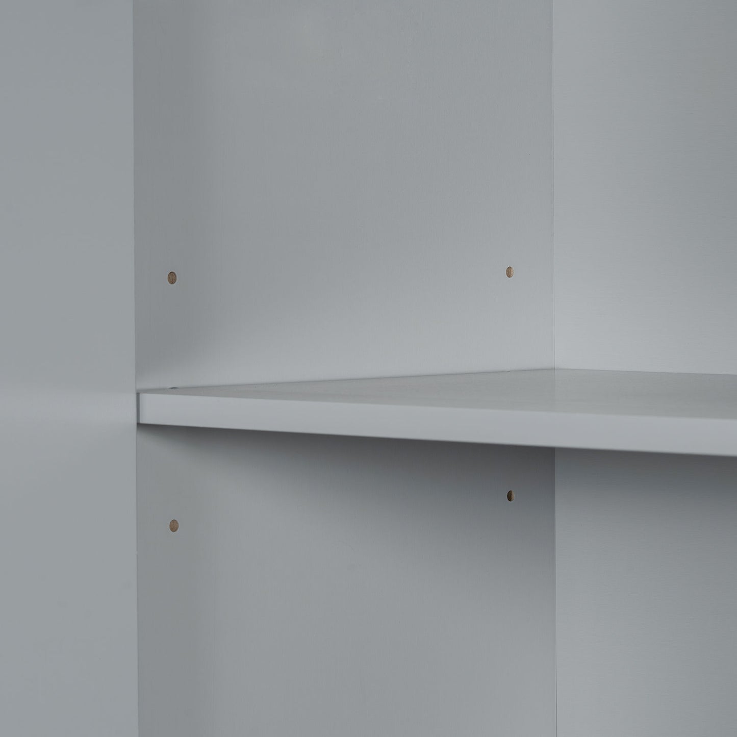 Stylish Bathroom Storage Cabinet With 2 Laundry Baskets - Gray