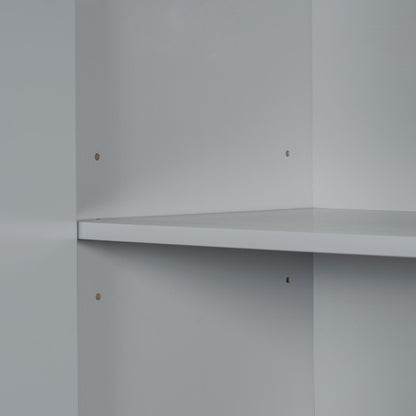 Stylish Bathroom Storage Cabinet With 2 Laundry Baskets - Gray