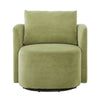 360ÔøΩÔøΩ Swivel Chair, Accent Barrel Armchair, Upholstered With Curved Design - Green