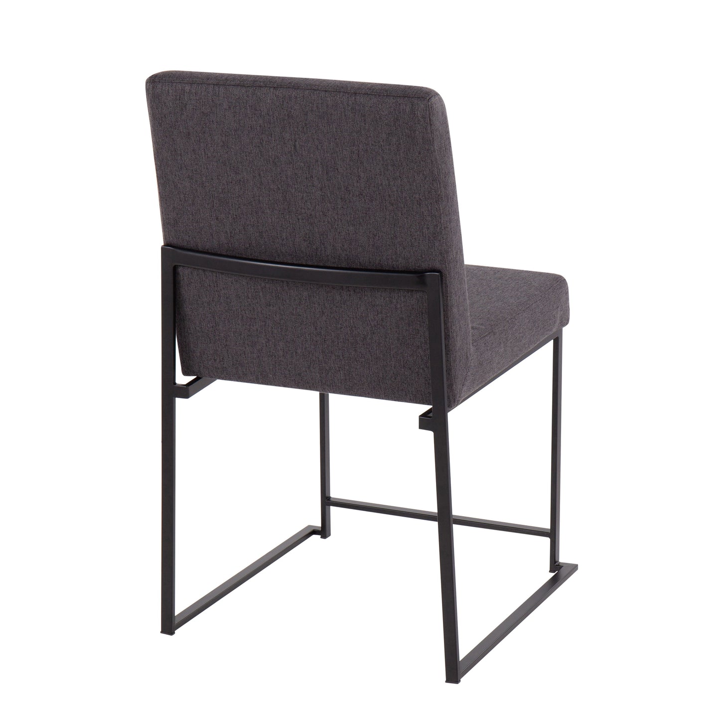 Fuji - Contemporary High Back Dining Chair (Set of 2) - Black / Charcoal